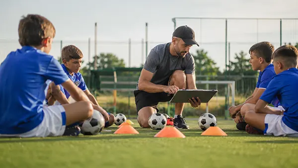 Young athlete practice